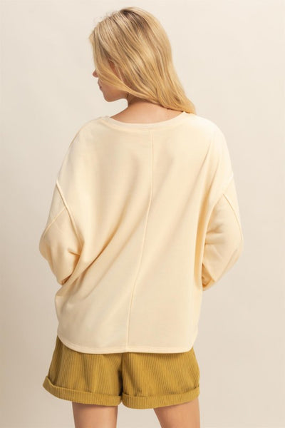 Willis relaxed fit pullover / cream