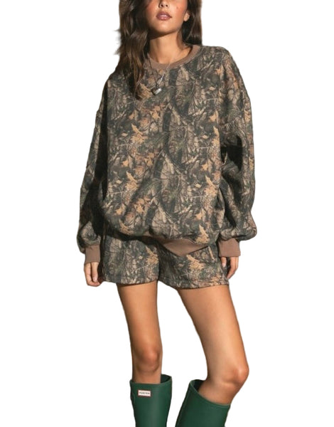 Bayou dark woodland camo sweatshirt