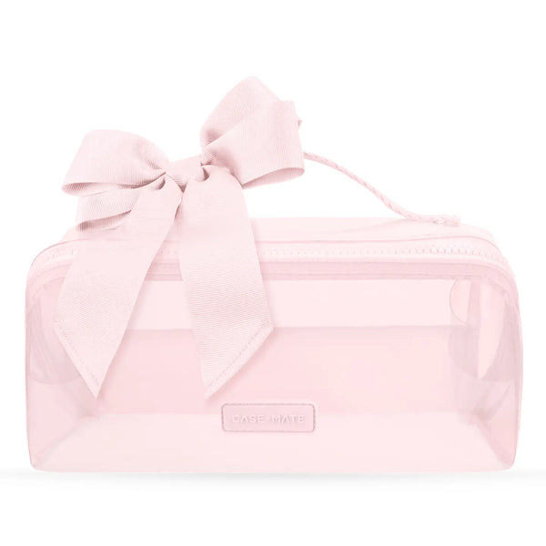 Case-Mate Jelly Cosmetic Bag / Ballet Pink / Lay Flat Makeup Bag