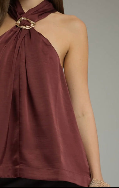 Leah Halter Swing Top / Merlot