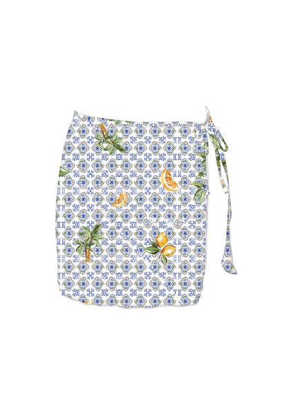 capri cover up skirt // blue lemon