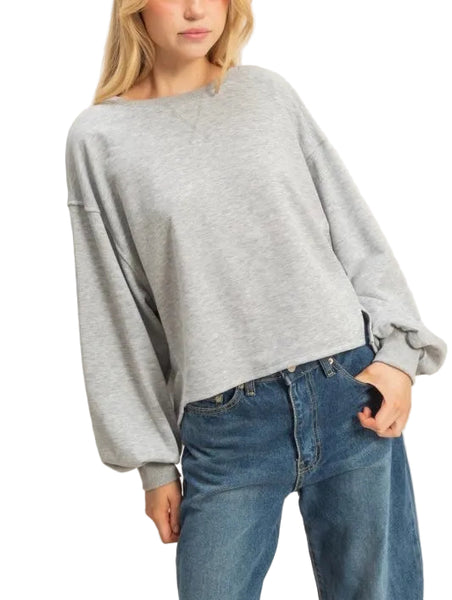 Willis relaxed fit pullover / heather grey