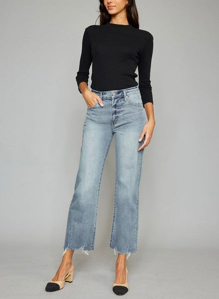 Trina crop jean // light wash