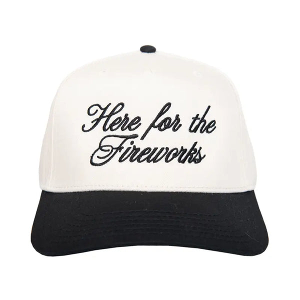 Here for the Fireworks cap / black & cream