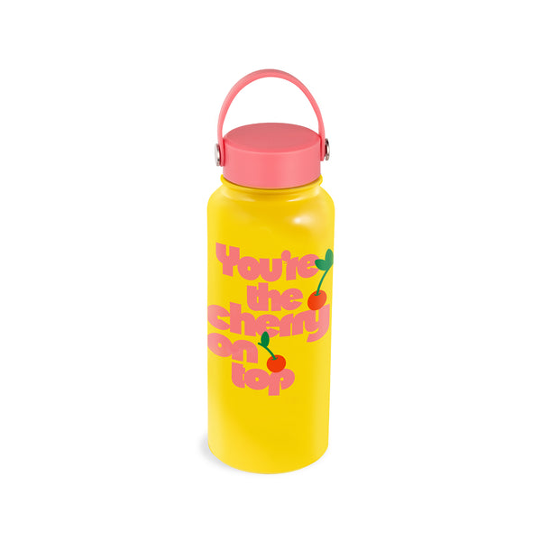 ban.do stainless steel water bottle // cherry on top