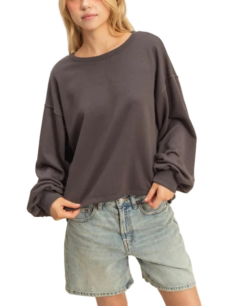 Willis relaxed fit pullover / charcoal