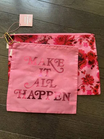 make it all happen large carryall duo bag / roses
