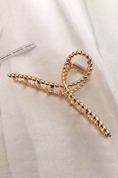 gold twist hair clip