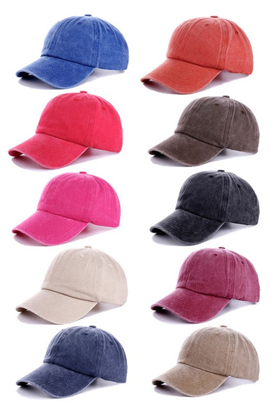 vintage washed baseball cap // multi colors available