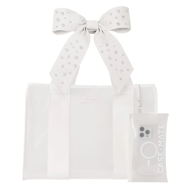 Case-Mate Jelly Tote Bag /Ivory Pearl Bow
