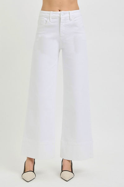 Risen tummy control ankle pant / white