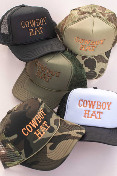 cowboy embroidered trucker hat // multi colors available