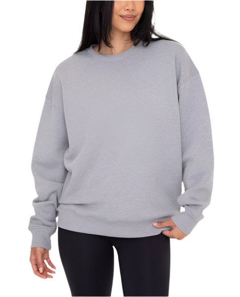 oversized fleece sweatshirt / heather grey