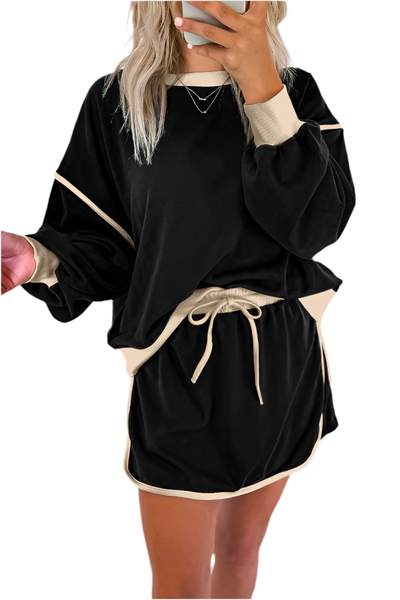 Logan skort set / black