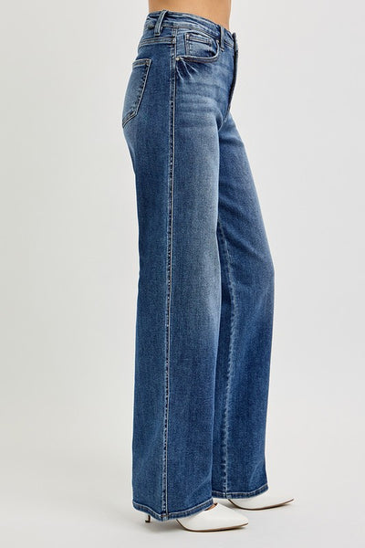 Risen tummy control high rise jean / dark wash