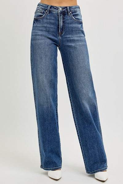 Risen tummy control high rise jean / dark wash
