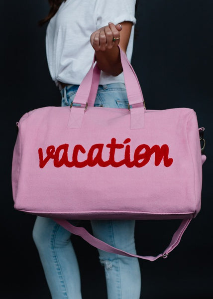 vacation duffle bag // pink