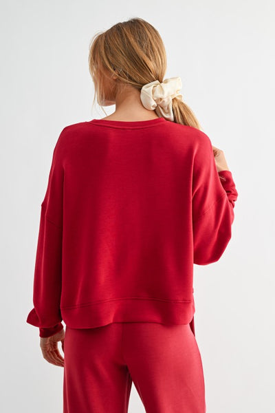 laguna modal sweatshirt / garnet red