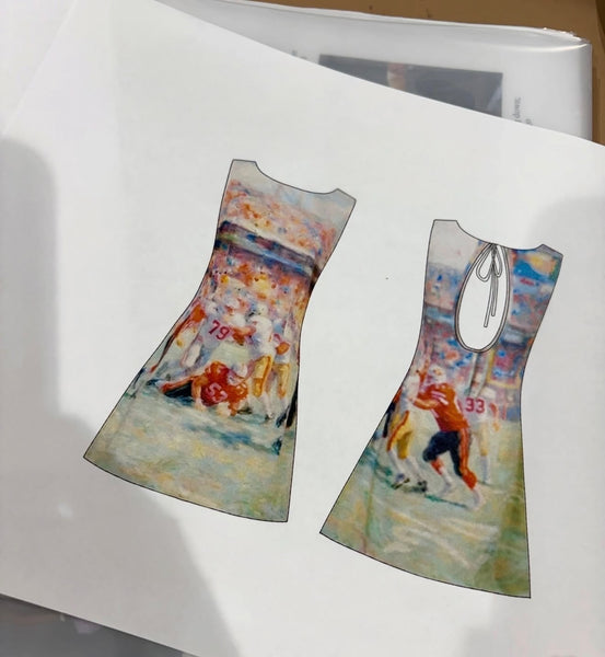 Football Print GameDay Mini Dress (PRE-ORDER ships mid August)
