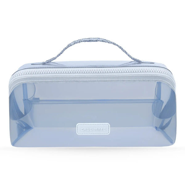 Case-Mate Jelly Cosmetic Bag / Carolina Blue / Lay Flat Makeup Bag