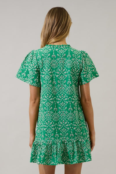 Robyn floral eyelet dress