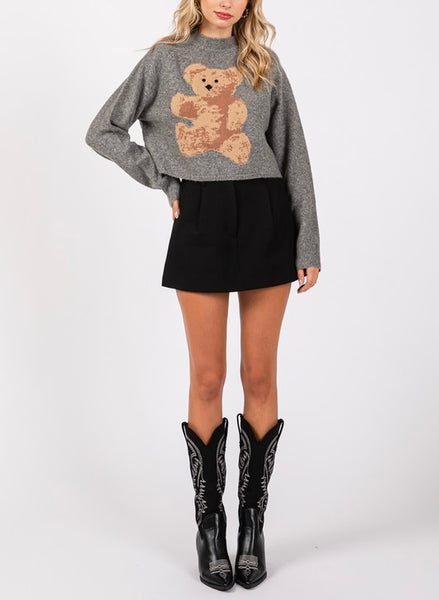 teddy bear sweater / grey