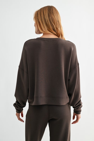 laguna modal sweatshirt / espresso