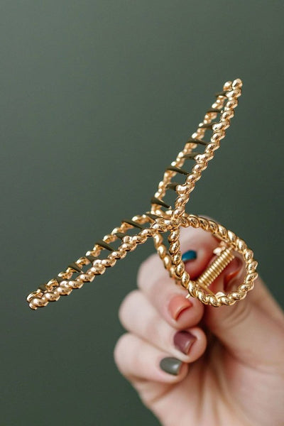 gold twist hair clip