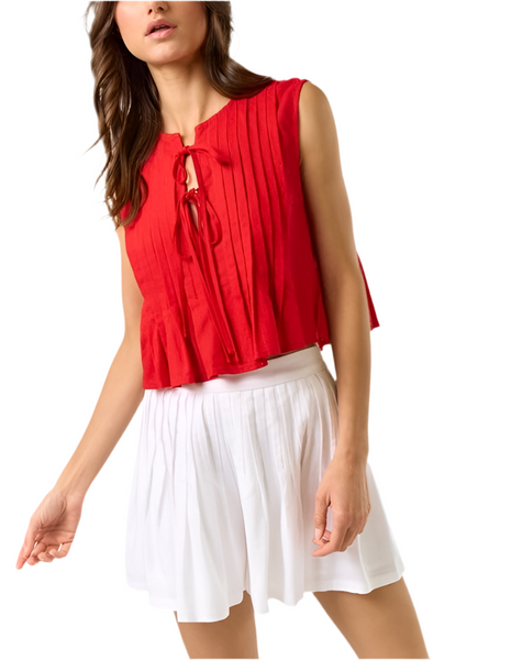 Ruthie front tie top / red (arrives May 7)