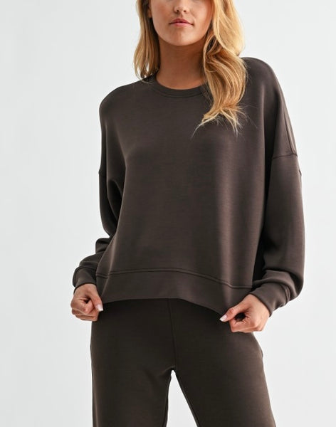 laguna modal sweatshirt / espresso