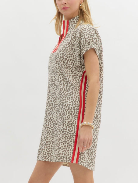 animal shift dress