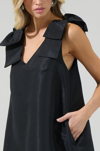Alani bow dress / black