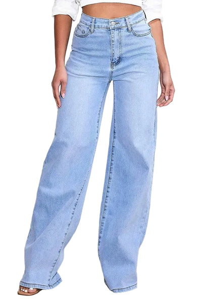 Abi wide leg jean/ light wash