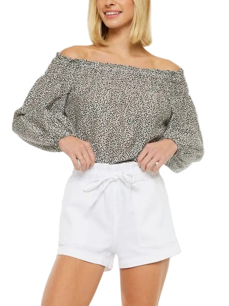 white paper bag shorts