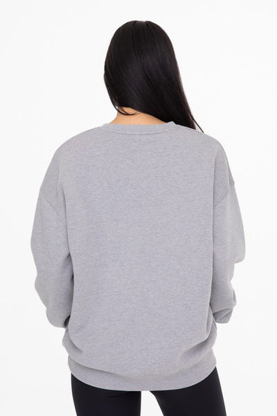 oversized fleece sweatshirt / heather grey
