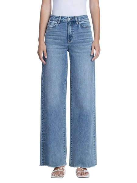 Carley High Rise Wide Leg Jean / Medium Wash