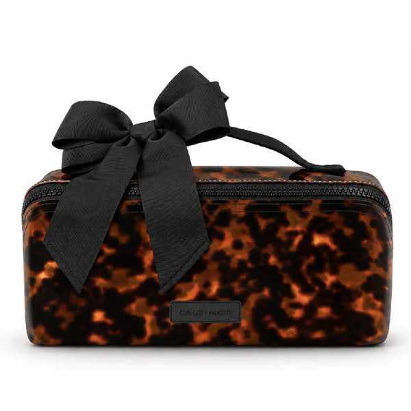 Case-Mate Jelly Cosmetic Bag / Tortoiseshell /Lay Flat Makeup Bag