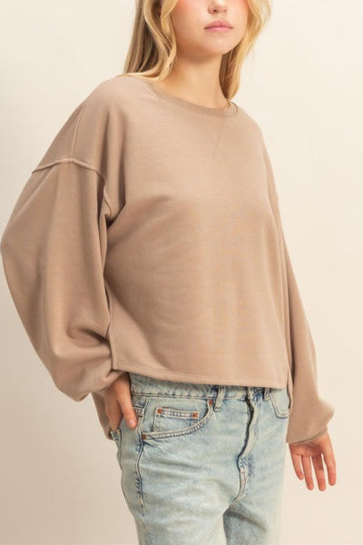 Willis relaxed fit pullover / taupe