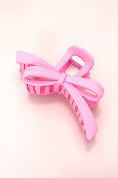 plastic bow hair clip / multi colors available