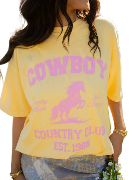 Cowboy Country Club tee / yellow