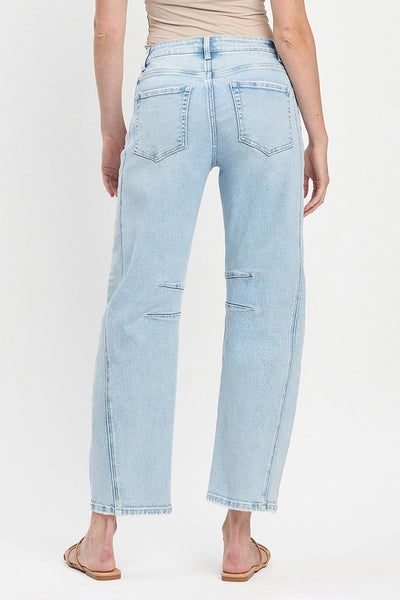 Charley cropped barrel jean / light wash