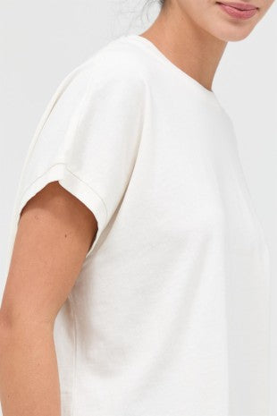 Zoie oversized mineral wash tee / off white