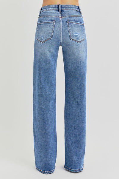 wide leg jean with tummy control