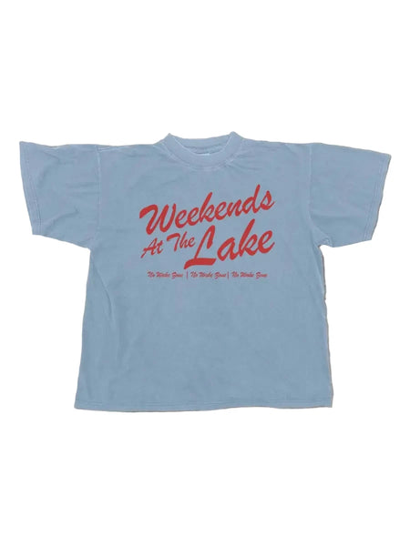 Weekends at the Lake tee/ baby blue