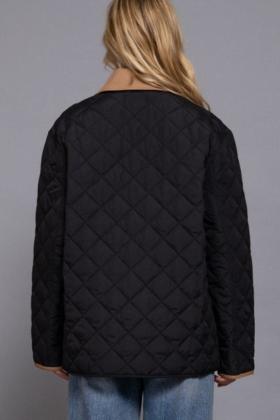 Katie quilted work jacket / black