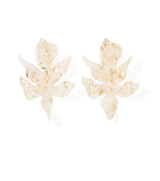 Flora statement earring / gold confetti