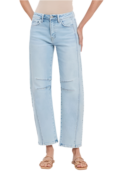 Charley cropped barrel jean / light wash