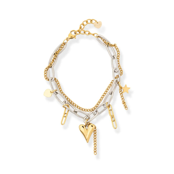 BRACHA Stevie Heart Bracelet / 2 Tone