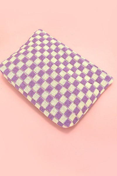 checker cosmetic bag / multi colors available