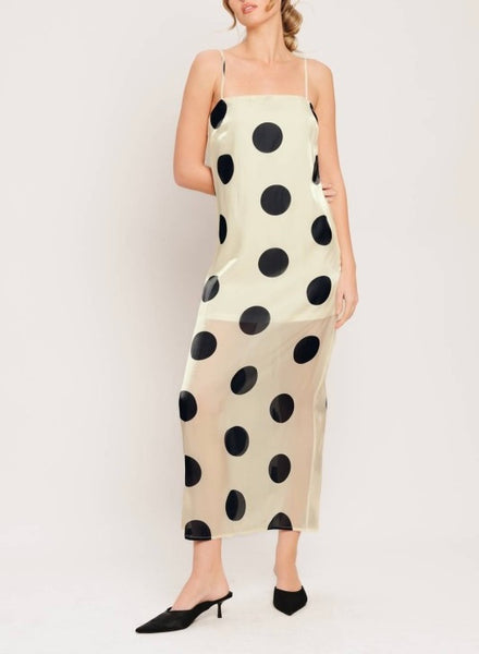 Marlow polka dot midi dress